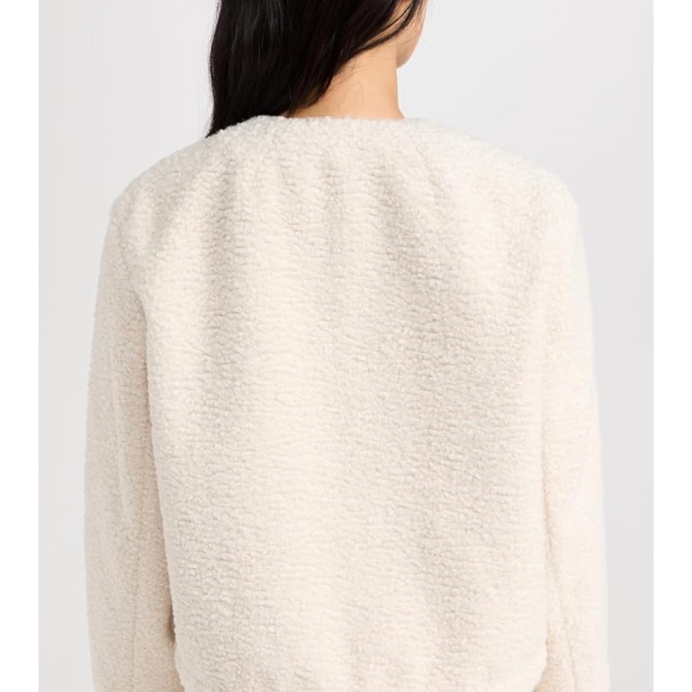 Theory Jersey Fleece Cream Jacket Size XL - Picture 2 of 11
